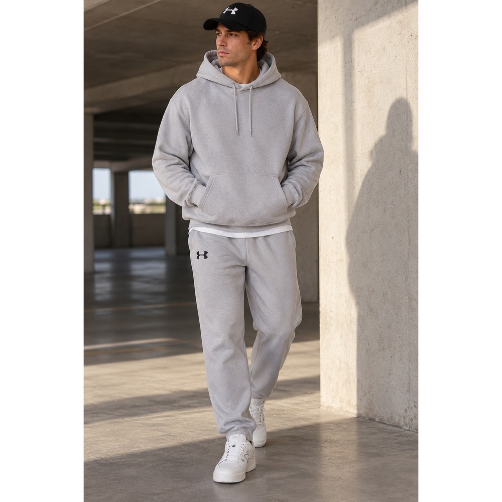 Under Armour Gray Loose Fit Fleece Jogger Sweatpants Athletic Pants Small